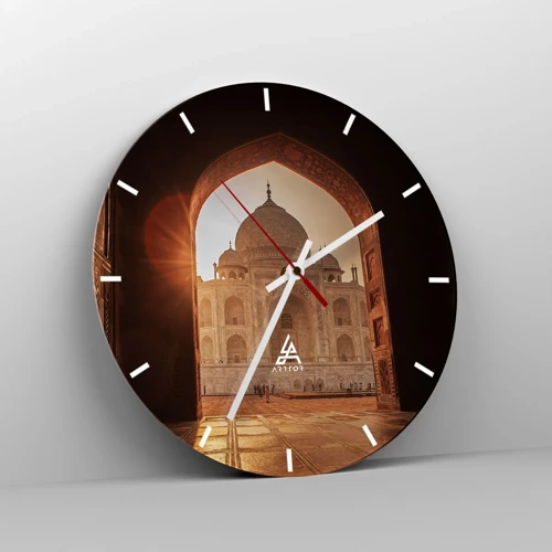 Wall clock - Clock on glass - Monument of Unearthy Love - 30x30 cm