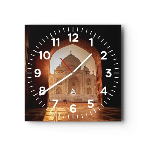 Wall clock - Clock on glass - Monument of Unearthy Love - 40x40 cm