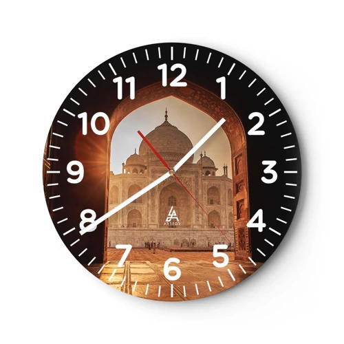 Wall clock - Clock on glass - Monument of Unearthy Love - 40x40 cm