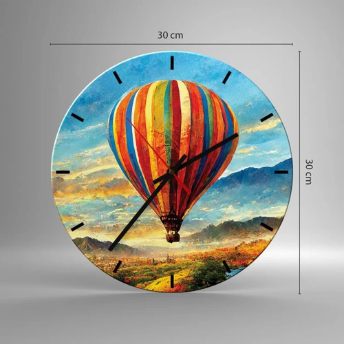 Wall clock - Clock on glass - More Can Be Seen in Silence - 30x30 cm