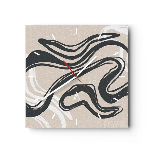 Wall clock - Clock on glass - Multiplied Expression - 40x40 cm