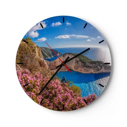 Wall clock - Clock on glass - My Big Greek Wedding - 30x30 cm