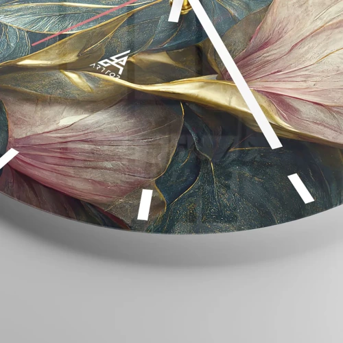 Wall clock - Clock on glass - Natural Elegance and Style - 30x30 cm