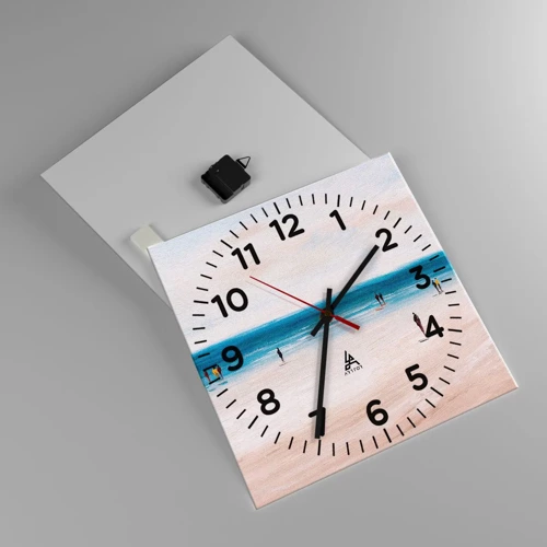 Wall clock - Clock on glass - Natural Need - 40x40 cm