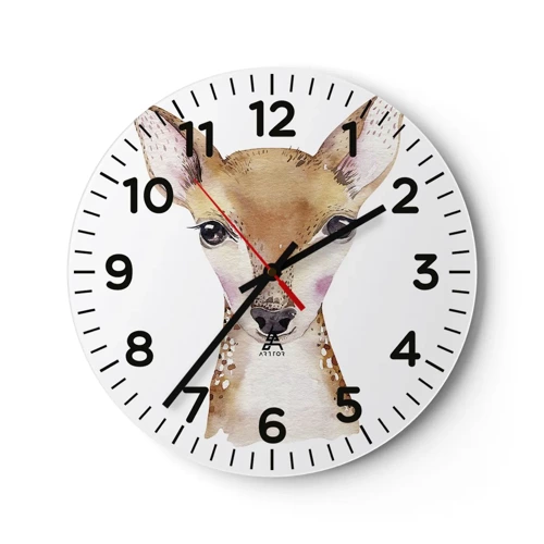 Wall clock - Clock on glass - Nature of Innocence - 40x40 cm