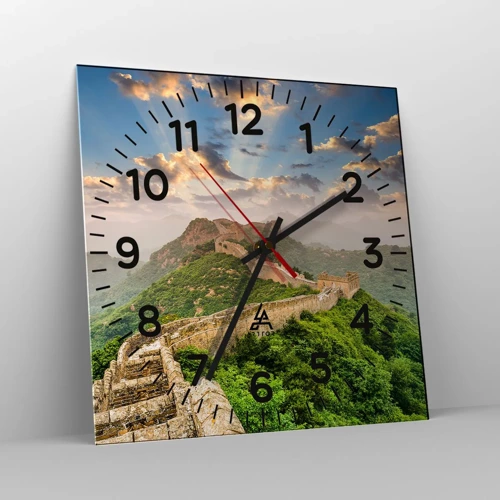 Wall clock - Clock on glass - Neverending Grandeur - 30x30 cm