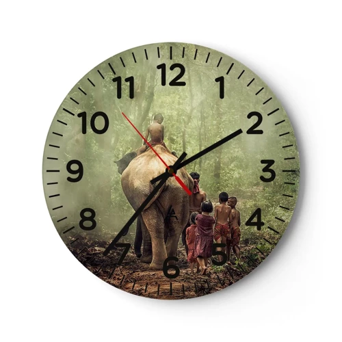 Wall clock - Clock on glass - New Jungle Book - 30x30 cm