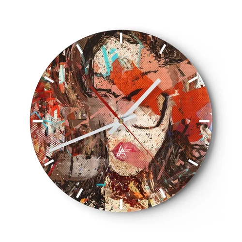 Wall clock - Clock on glass - No One Knows You Really - 30x30 cm