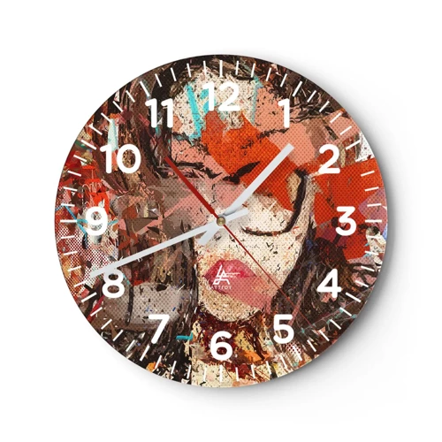 Wall clock - Clock on glass - No One Knows You Really - 30x30 cm