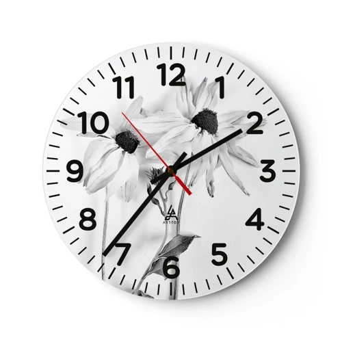 Wall clock - Clock on glass - No one Wants To Be Alone - 30x30 cm