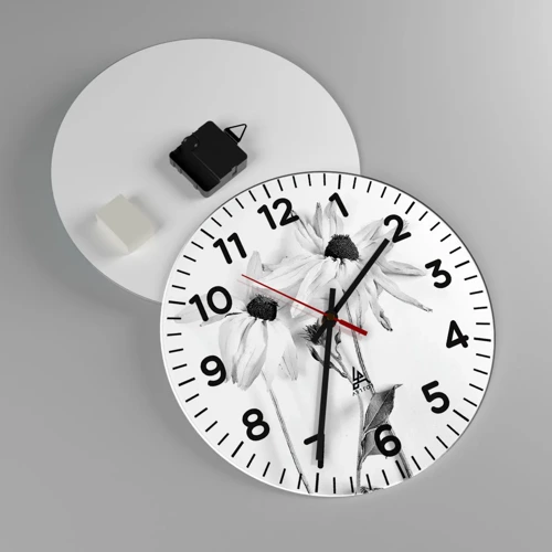 Wall clock - Clock on glass - No one Wants To Be Alone - 30x30 cm