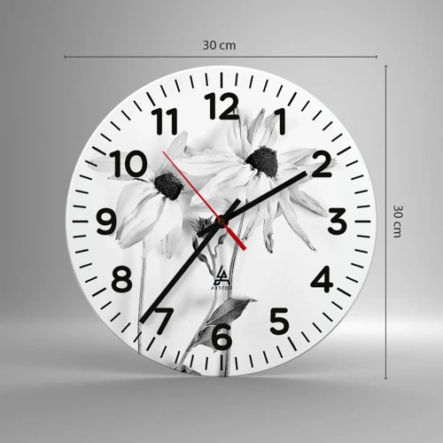 Wall clock - Clock on glass - No one Wants To Be Alone - 30x30 cm