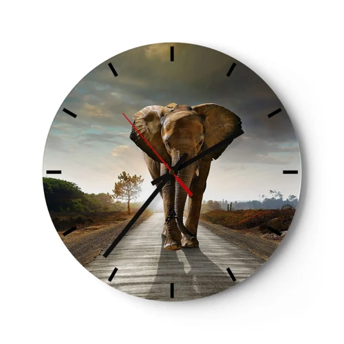 Wall clock - Clock on glass - Not in a China Shop - 30x30 cm