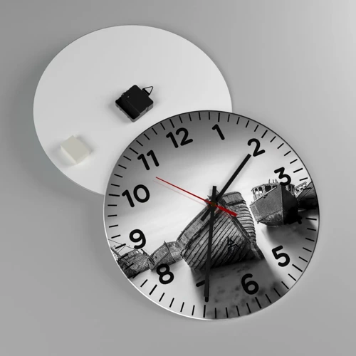 Wall clock - Clock on glass - Now Only a Memory - 40x40 cm