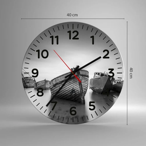 Wall clock - Clock on glass - Now Only a Memory - 40x40 cm