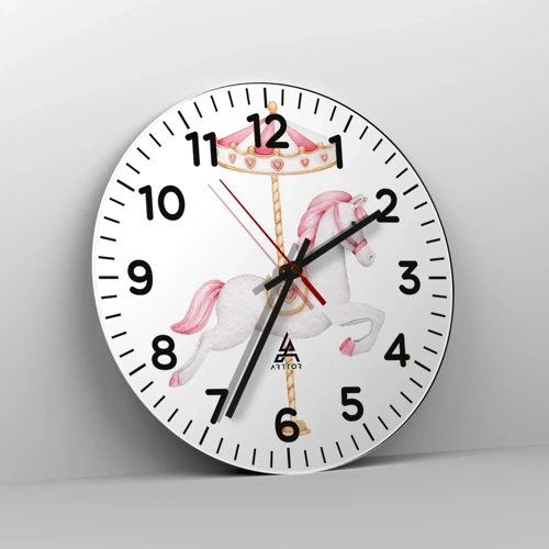 Wall clock - Clock on glass - Off the Hoofs - 30x30 cm