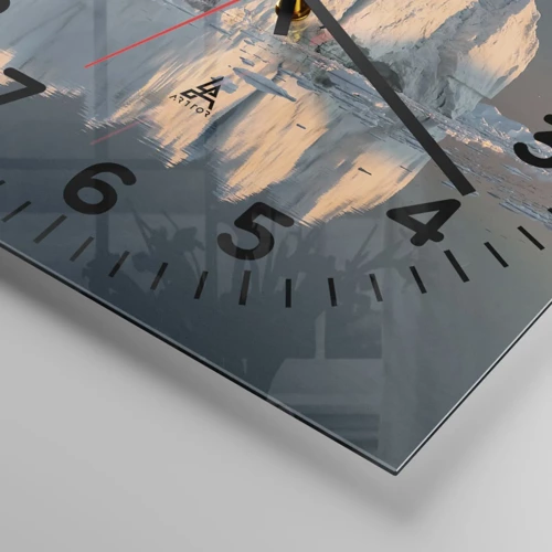 Wall clock - Clock on glass - On the Edge of the World - 40x40 cm