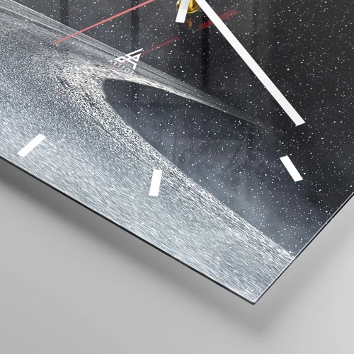 Wall clock - Clock on glass - On the Milky Way - 30x30 cm