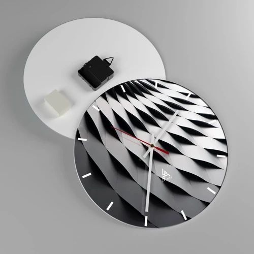 Wall clock - Clock on glass - On the Surface of the Wave - 30x30 cm