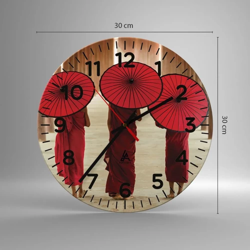 Wall clock - Clock on glass - On the Way to Pure Country - 30x30 cm