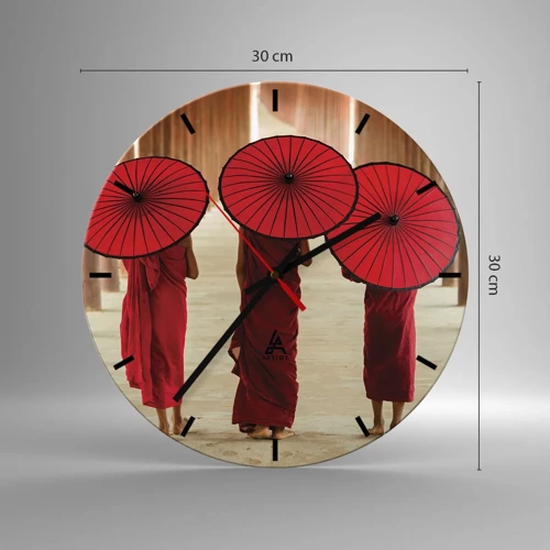 Wall clock - Clock on glass - On the Way to Pure Country - 30x30 cm