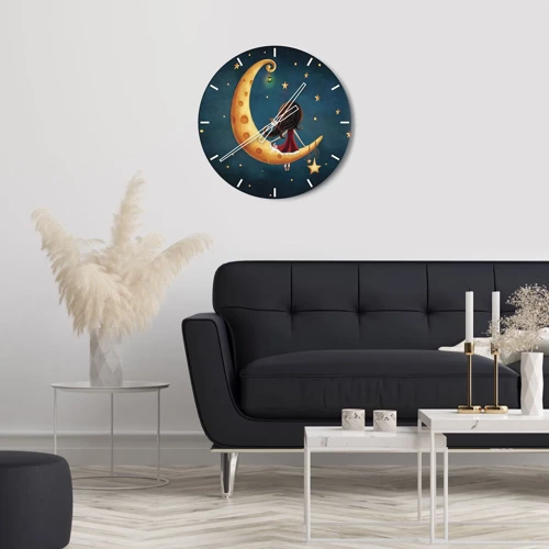 Wall clock - Clock on glass - Once Upon a Time… - 30x30 cm