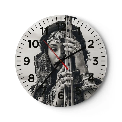 Wall clock - Clock on glass - Only Music of the Orient - 30x30 cm