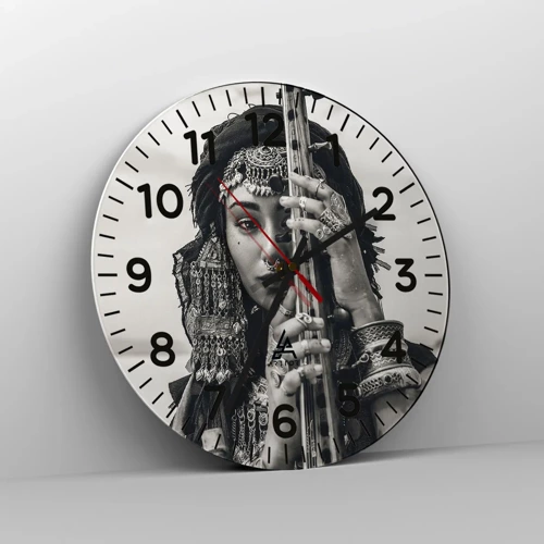 Wall clock - Clock on glass - Only Music of the Orient - 30x30 cm