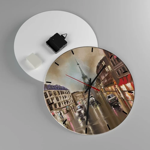 Wall clock - Clock on glass - Only She Counts - 30x30 cm