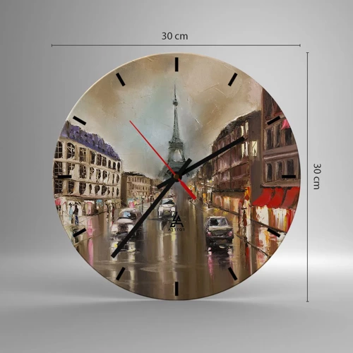 Wall clock - Clock on glass - Only She Counts - 30x30 cm