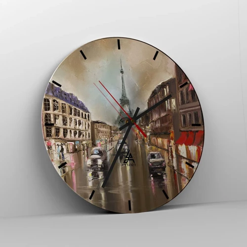 Wall clock - Clock on glass - Only She Counts - 30x30 cm