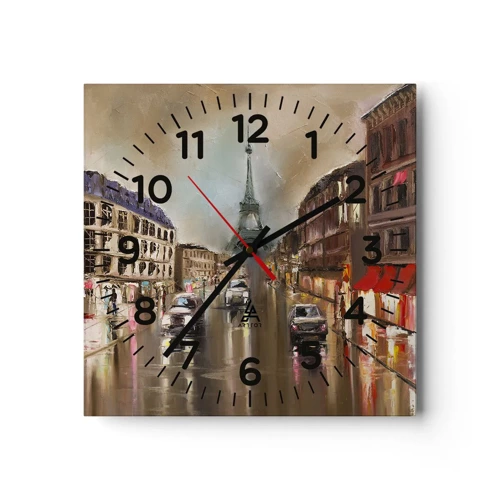 Wall clock - Clock on glass - Only She Counts - 30x30 cm