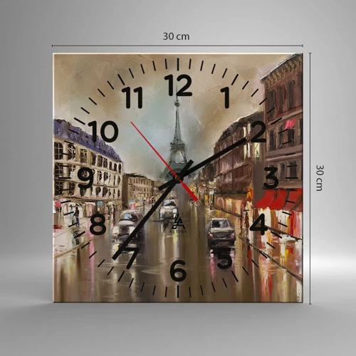 Wall clock - Clock on glass - Only She Counts - 30x30 cm