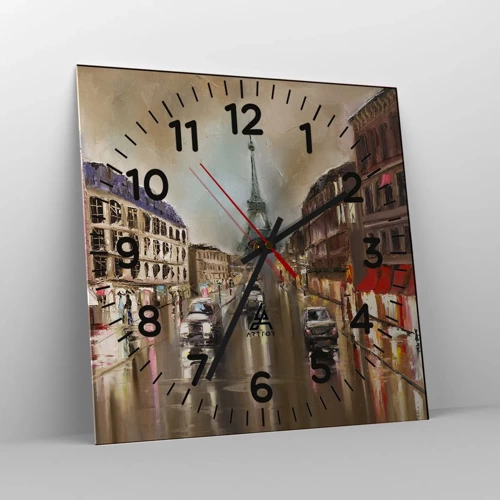 Wall clock - Clock on glass - Only She Counts - 30x30 cm