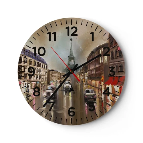 Wall clock - Clock on glass - Only She Counts - 30x30 cm