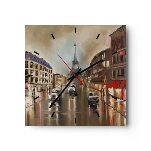 Wall clock - Clock on glass - Only She Counts - 40x40 cm