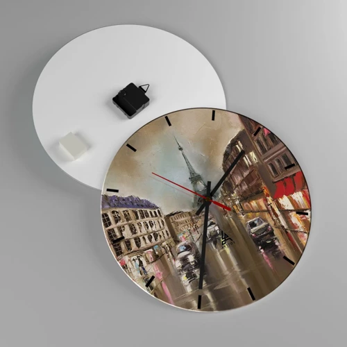 Wall clock - Clock on glass - Only She Counts - 40x40 cm