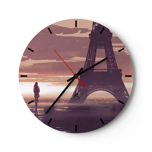 Wall clock - Clock on glass - Only Them Two - 30x30 cm