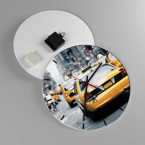 Wall clock - Clock on glass - Only in this City - 30x30 cm