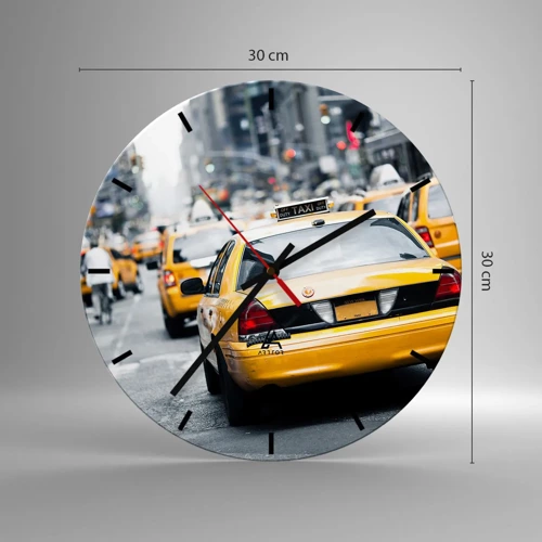 Wall clock - Clock on glass - Only in this City - 30x30 cm