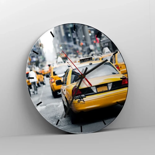 Wall clock - Clock on glass - Only in this City - 30x30 cm