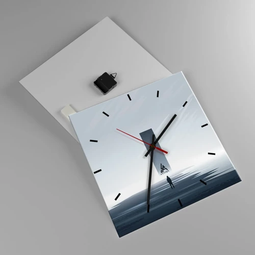 Wall clock - Clock on glass - Opportunity or Threat? - 40x40 cm