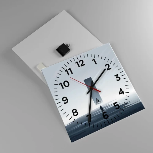 Wall clock - Clock on glass - Opportunity or Threat? - 40x40 cm