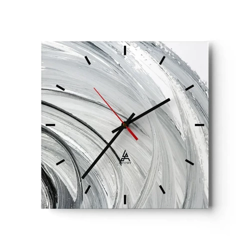 Wall clock - Clock on glass - Orbital Composition - 40x40 cm