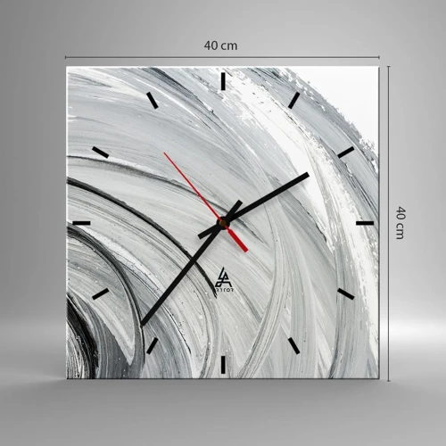 Wall clock - Clock on glass - Orbital Composition - 40x40 cm