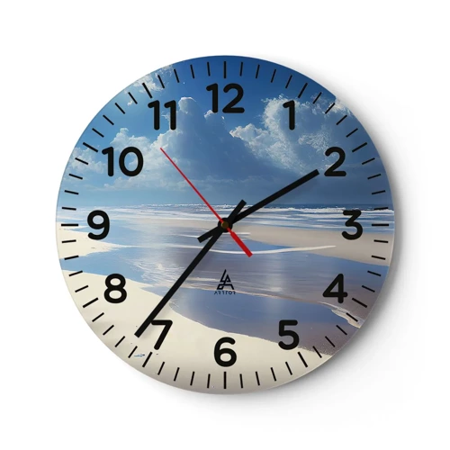 Wall clock - Clock on glass - Paradise Holiday - 30x30 cm