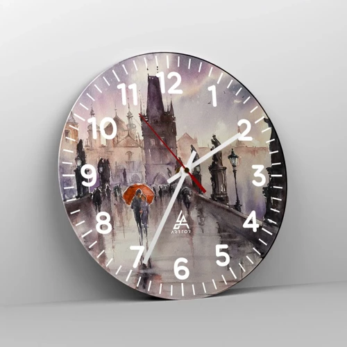 Wall clock - Clock on glass - Peaople Don't Change - 30x30 cm