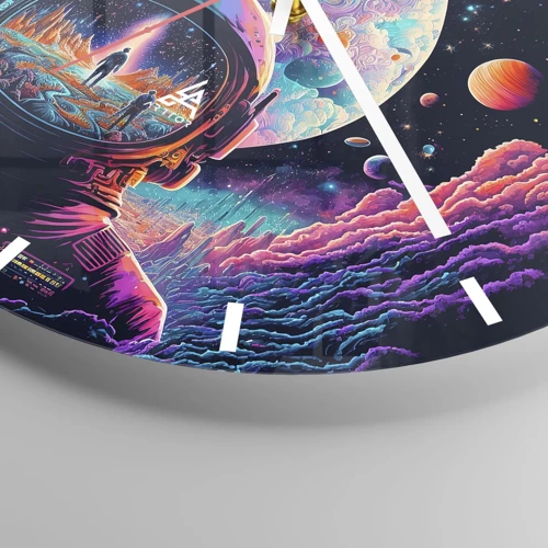 Wall clock - Clock on glass - Philosophers Didn't Imagine This - 40x40 cm