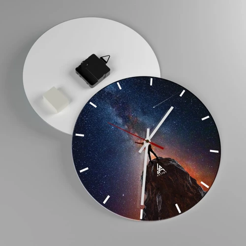 Wall clock - Clock on glass - Power Is with Me! - 30x30 cm