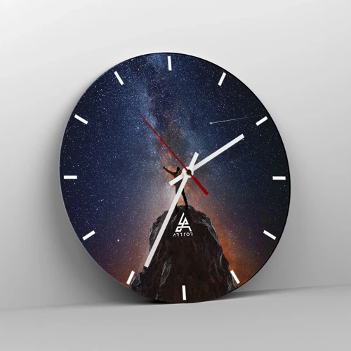 Wall clock - Clock on glass - Power Is with Me! - 30x30 cm